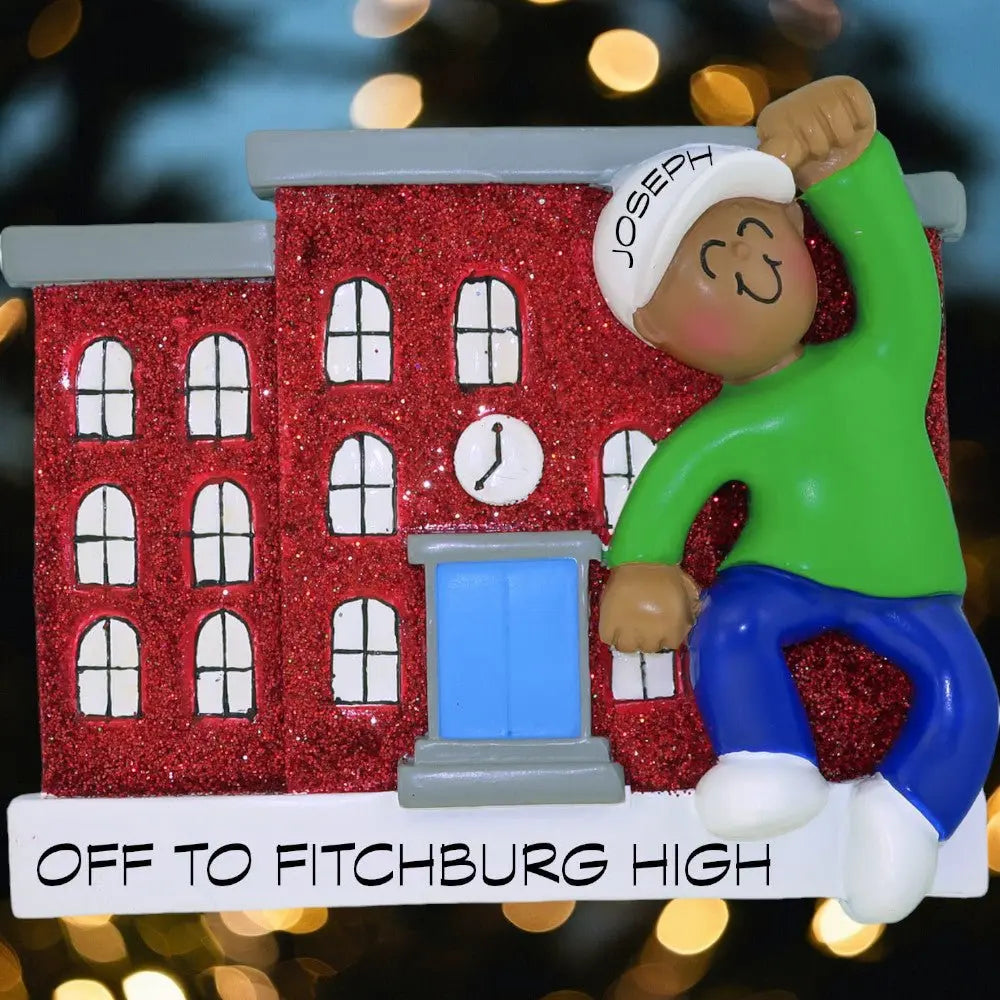Child at School: Male Christmas Ornament - Last Elf on the Left