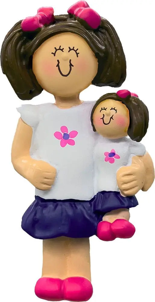 Child w/ Doll: Female, Brown - Last Elf on the Left