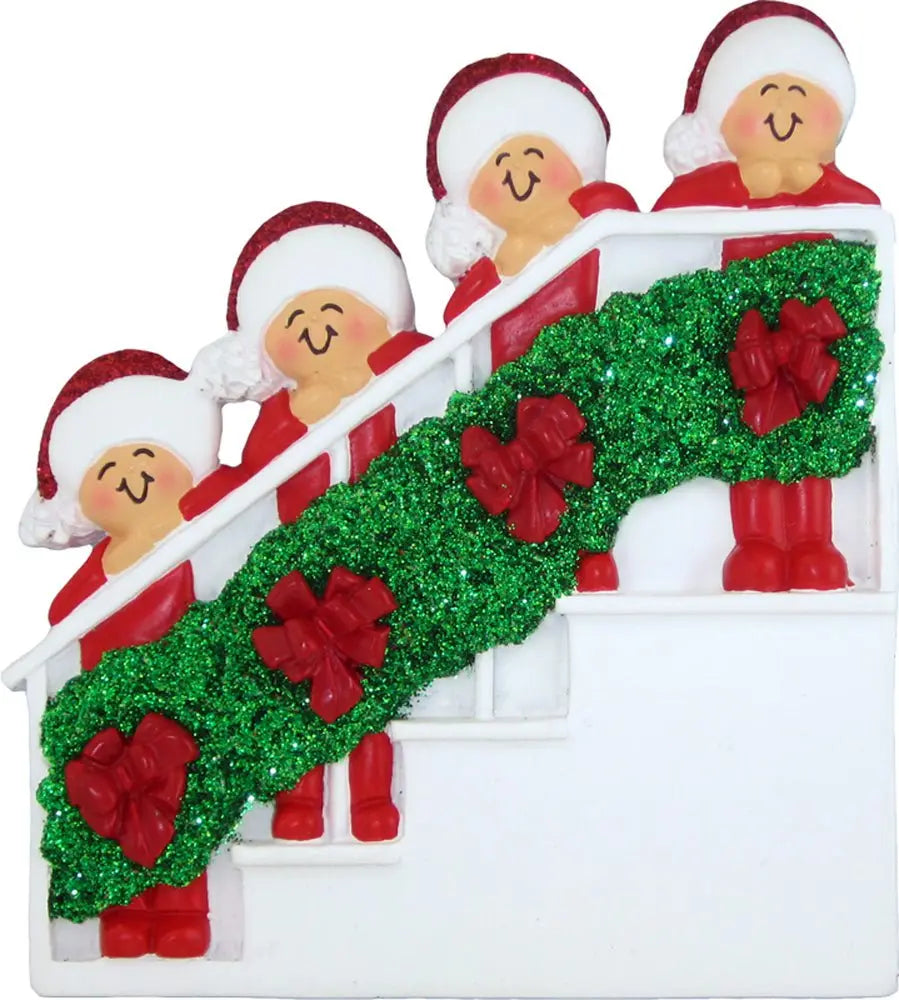 Christmas Bannister: 4 People - Last Elf on the Left