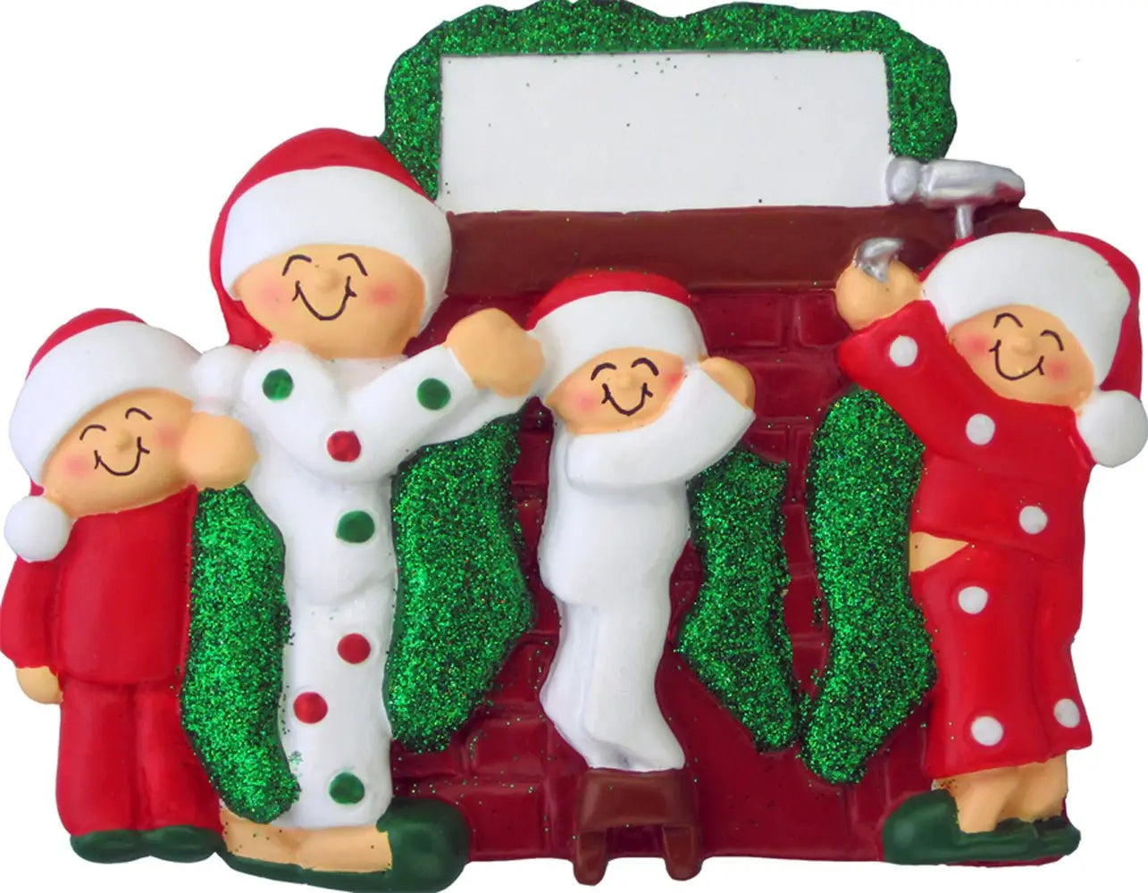 Hanging Stockings: 4 People - Last Elf on the Left