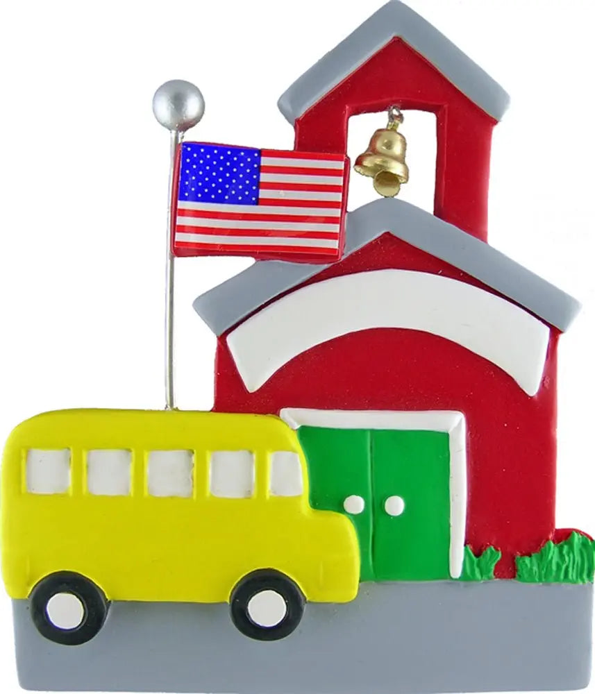 School w/ School Bus - Last Elf on the Left