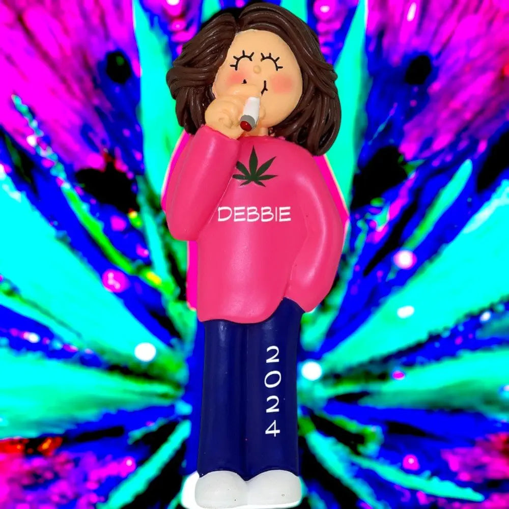 Smoking: Female, Brown Christmas Ornament - Last Elf on the Left