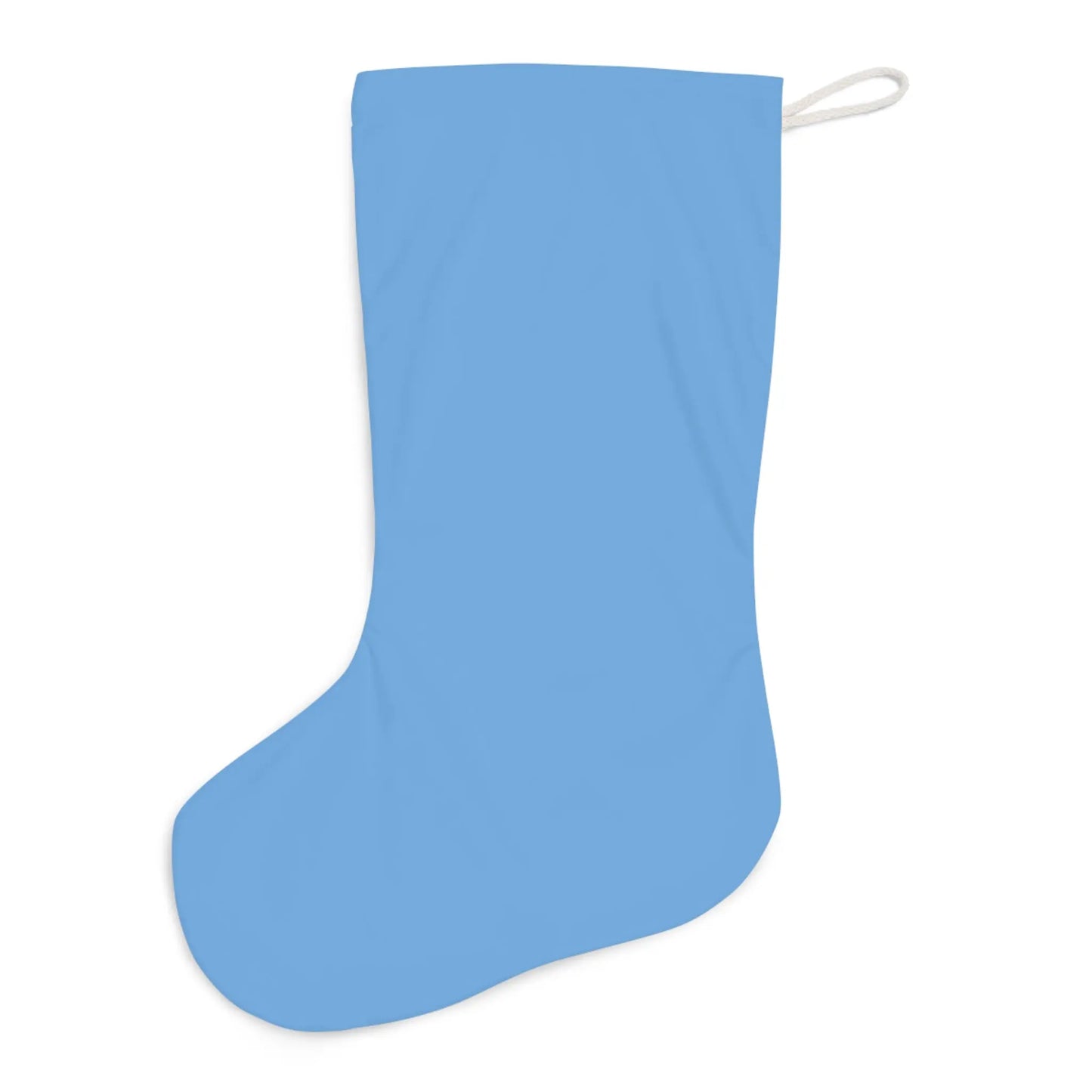 Personalized Baby Boy’s First Christmas Stocking – Blue Snowflake & Gift Design Printify