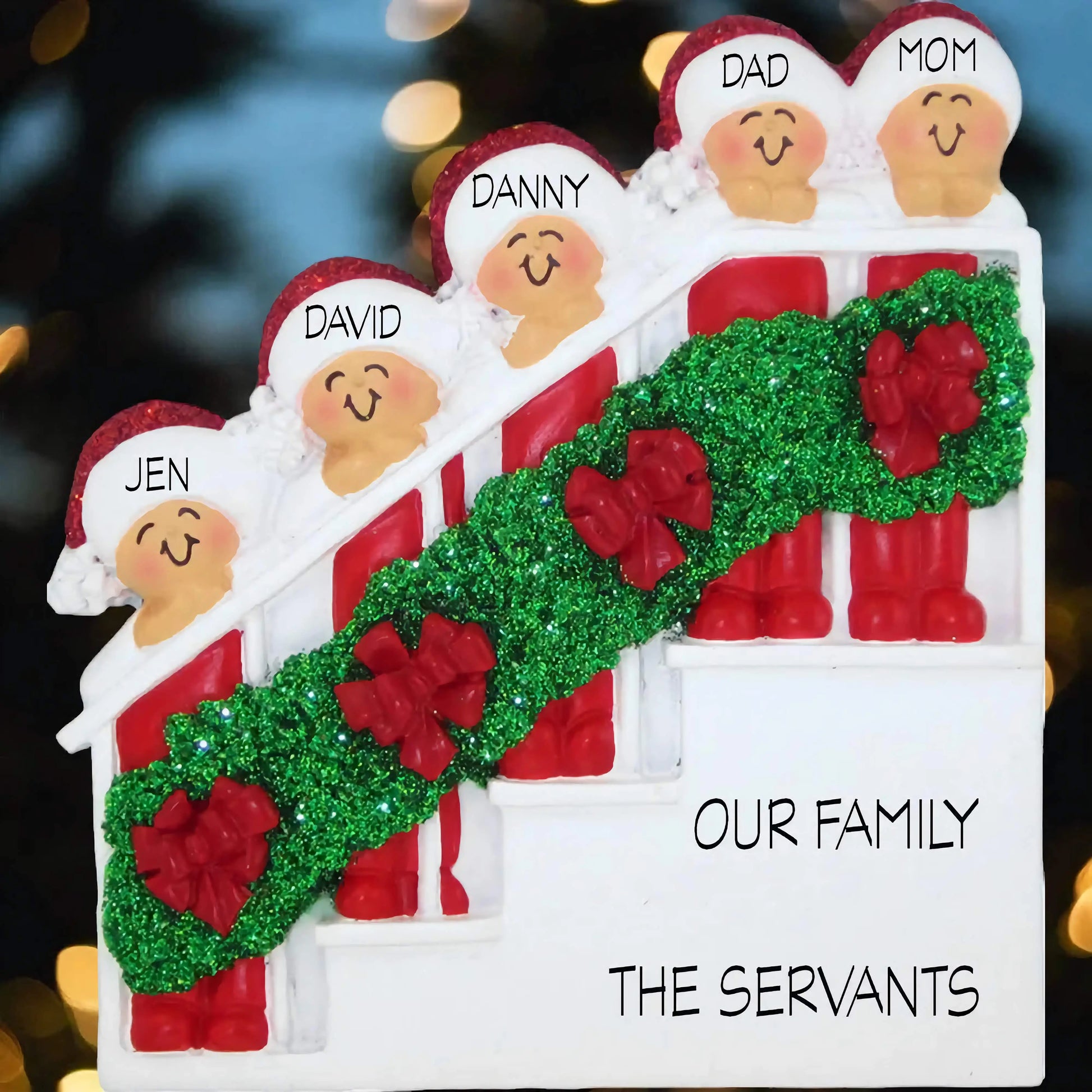 Christmas Bannister: 5 People Christmas Ornament Ornament Central