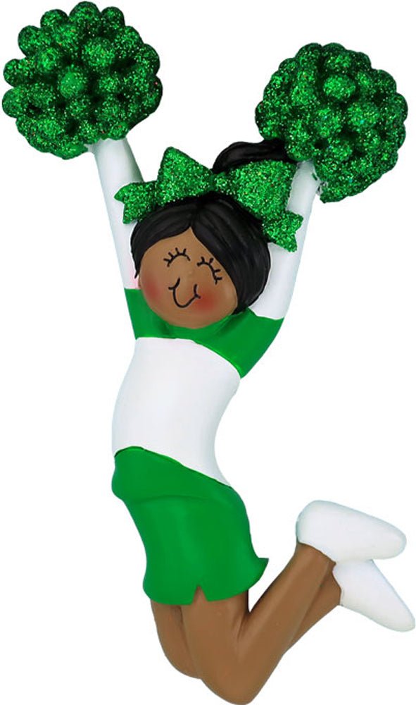 Cheerleader: Green Uniform, Female African - American - Last Elf on the Left