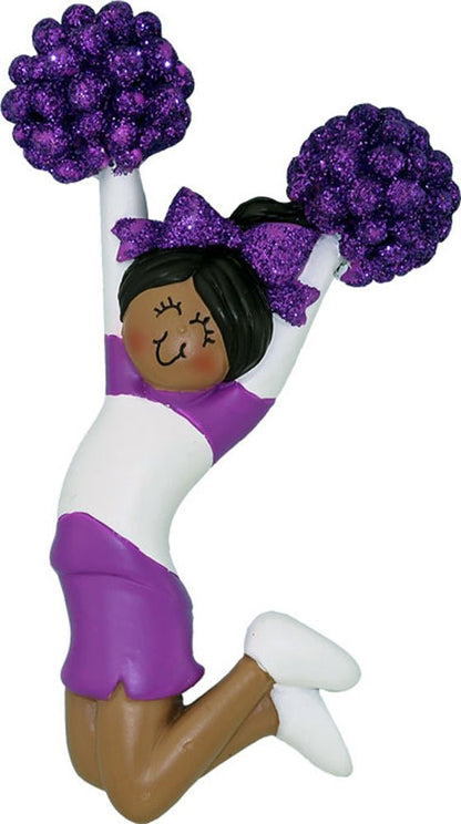 Cheerleader: Purple Uniform, Female African - American - Last Elf on the Left