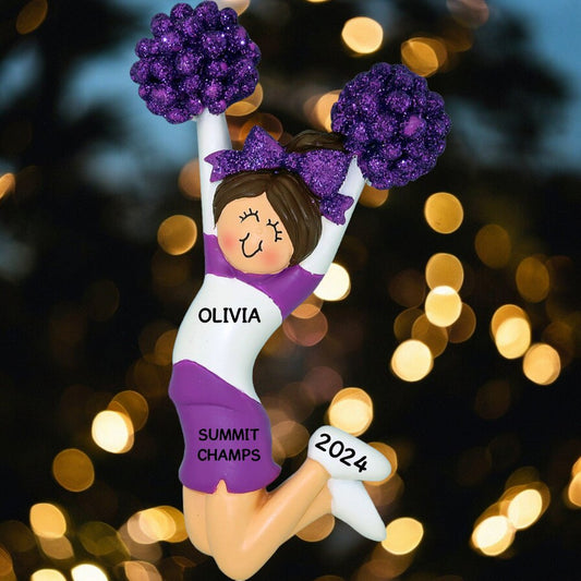 Cheerleader: Purple Uniform, Female Brown - Last Elf on the Left