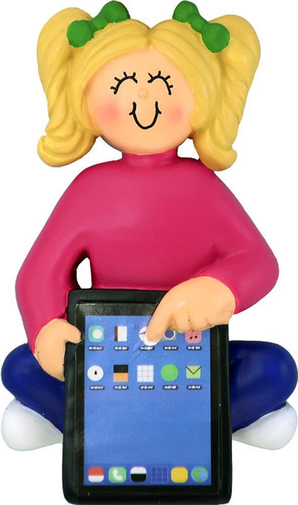 Child w/ Tablet: Female, Blonde - Last Elf on the Left