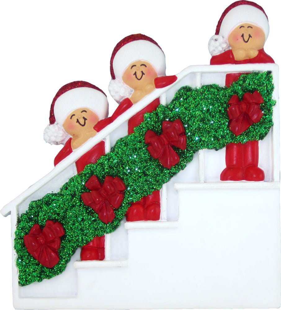 Christmas Bannister: 3 People - Last Elf on the Left