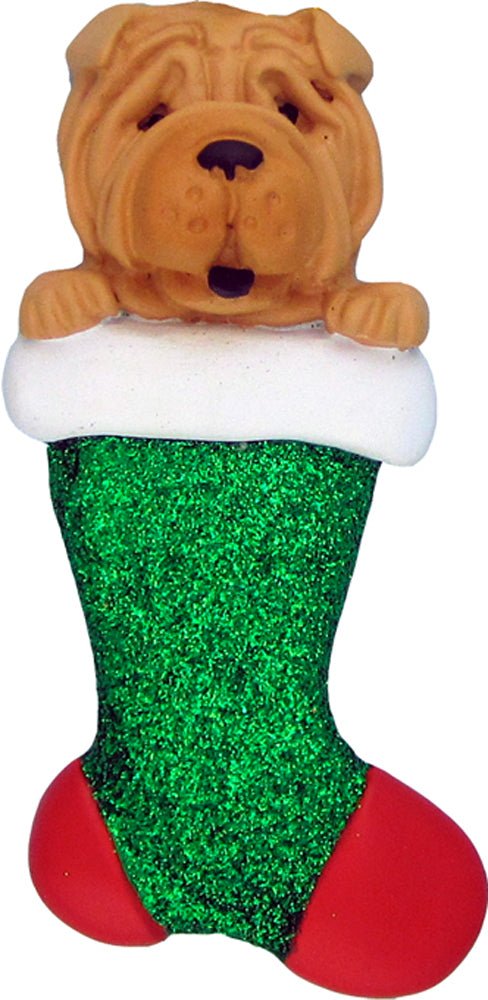 Dog in Stocking: Shar Pei - Last Elf on the Left