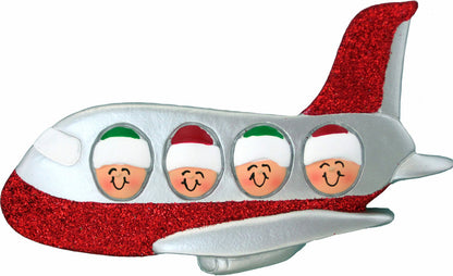 Family on Airplane: 4 People - Last Elf on the Left