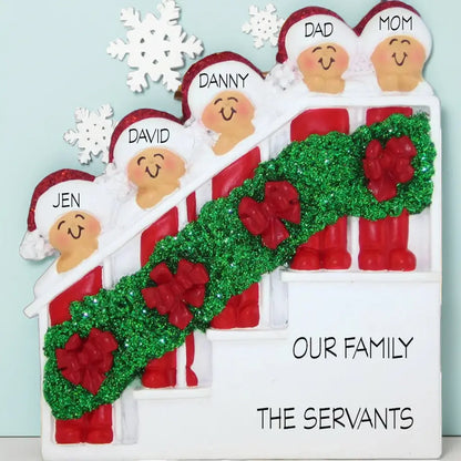 Christmas Bannister: 5 People Christmas Ornament Ornament Central