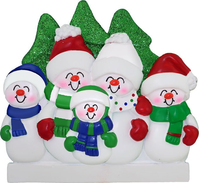 Snowmen Family: 5 People - Last Elf on the Left