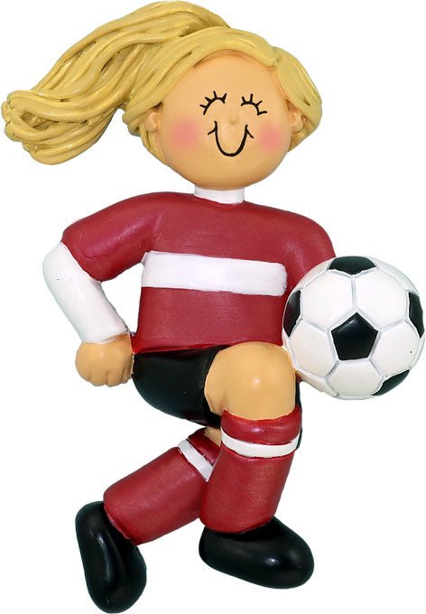 Soccer, Child: Red Uniform, Female Blonde - Last Elf on the Left